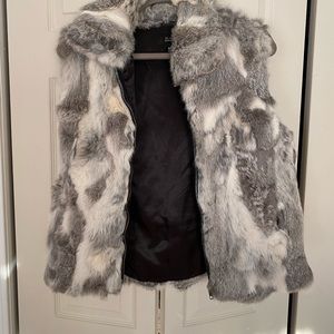 Saks Fifth Avenue Black Label Rabbit Fur Vest